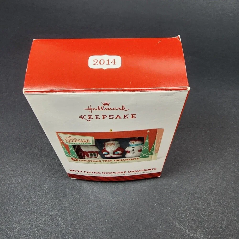 Hallmark Nifty Fifties Ornament 2014 Retro 3 Christmas Tree Ornaments NOS in Box